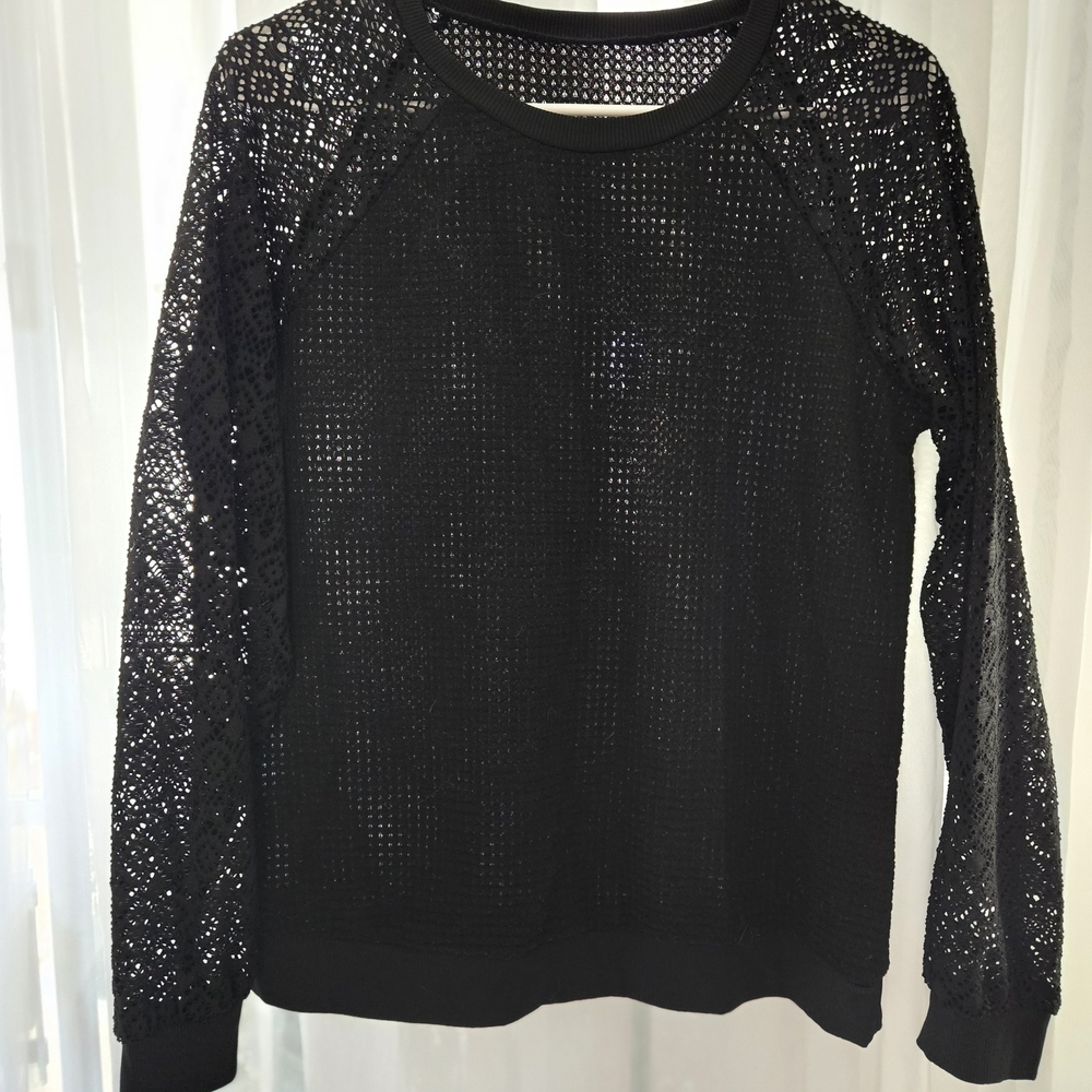 SHEIN Black Knit Crewneck Top